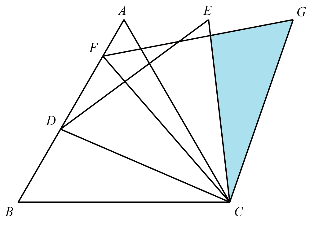 【小奥】问题48 三个等边三角形求阴影部分面积-邱福星的教学页面
