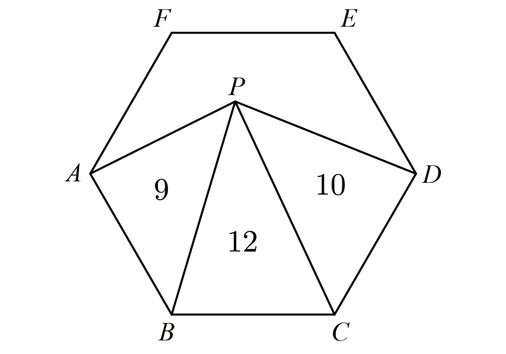 【小奥】问题35 已知三个三角形求正六边形面积-邱福星的教学页面