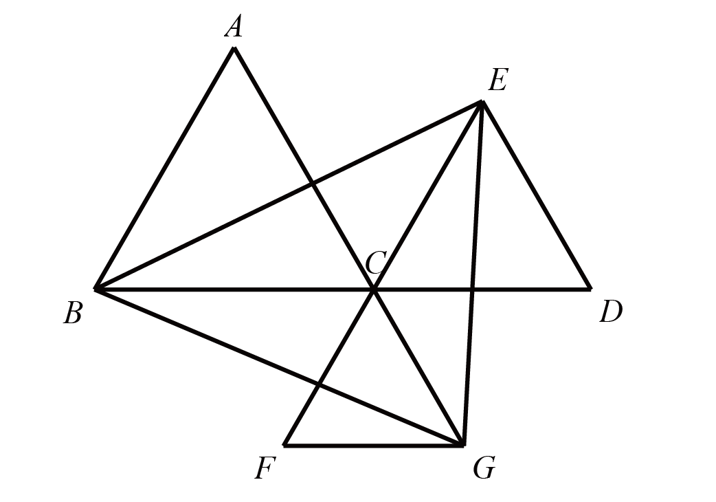 【小奥】问题75 三个正三角形（2023日奥赛）-邱福星的教学页面