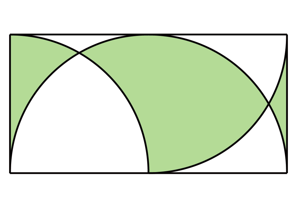 【小奥】问题44 长方形内半圆求阴影面积-邱福星的教学页面